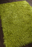 Chandra Rugs Duke 100% Polyester Hand-Woven Contemporary Shag Rug Green 9' x 13'