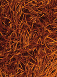 Chandra Rugs Duke 100% Polyester Hand-Woven Contemporary Shag Rug Orange/Rust 9' x 13'