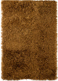 Chandra Rugs Duke 100% Polyester Hand-Woven Contemporary Shag Rug Brown 9' x 13'