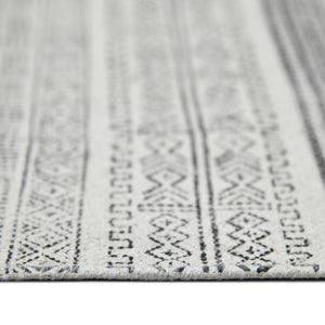 AMER Rugs DUNE DUN-1 Flat-Weave Geometric Transitional Area Rug Charcoal 8'6" x 12'