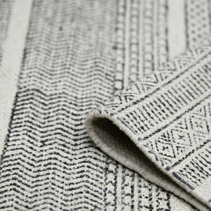 AMER Rugs DUNE DUN-1 Flat-Weave Geometric Transitional Area Rug Charcoal 8'6" x 12'