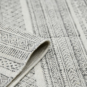 AMER Rugs DUNE DUN-1 Flat-Weave Geometric Transitional Area Rug Charcoal 8'6" x 12'