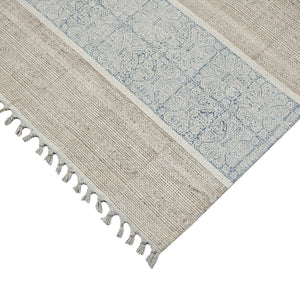 AMER Rugs DUNE DUN-4 Flat-Weave Oriental Transitional Area Rug Stone Blue 8'6" x 12'