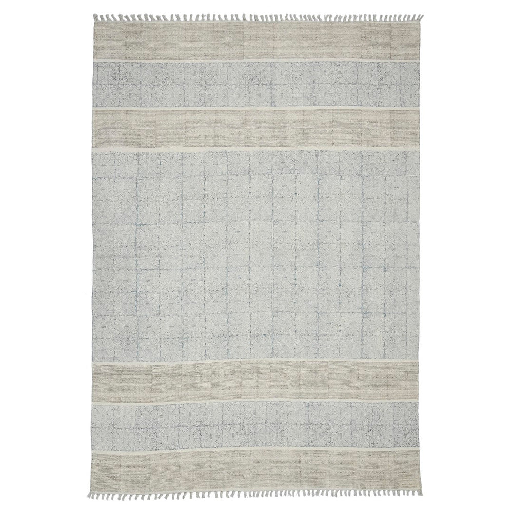AMER Rugs DUNE DUN-4 Flat-Weave Oriental Transitional Area Rug Stone Blue 8'6" x 12'