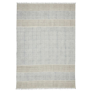 AMER Rugs DUNE DUN-4 Flat-Weave Oriental Transitional Area Rug Stone Blue 8'6" x 12'