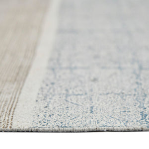 AMER Rugs DUNE DUN-4 Flat-Weave Oriental Transitional Area Rug Stone Blue 8'6" x 12'