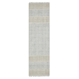 AMER Rugs DUNE DUN-4 Flat-Weave Oriental Transitional Area Rug Stone Blue 2'6" x 8'
