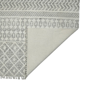 AMER Rugs DUNE DUN-5 Flat-Weave Geometric Transitional Area Rug Gray 8'6" x 12'