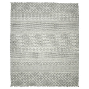 AMER Rugs DUNE DUN-5 Flat-Weave Geometric Transitional Area Rug Gray 8'6" x 12'