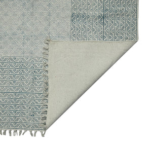 AMER Rugs DUNE DUN-6 Flat-Weave Bordered Transitional Area Rug Blue 8'6" x 12'
