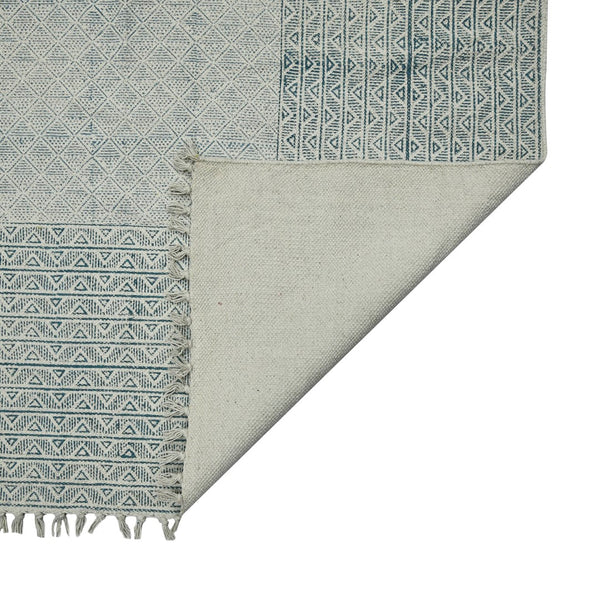 AMER Rugs DUNE DUN-6 Flat-Weave Bordered Transitional Area Rug Blue 8'6" x 12'