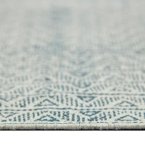 AMER Rugs DUNE DUN-6 Flat-Weave Bordered Transitional Area Rug Blue 8'6" x 12'