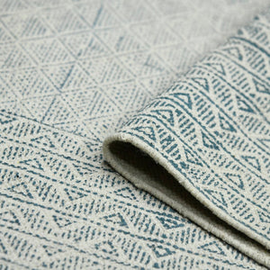 AMER Rugs DUNE DUN-6 Flat-Weave Bordered Transitional Area Rug Blue 8'6" x 12'