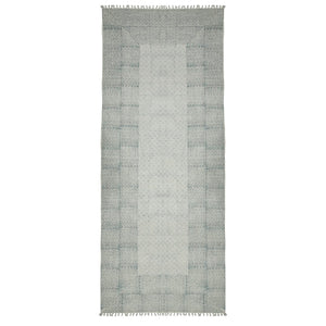 AMER Rugs DUNE DUN-6 Flat-Weave Bordered Transitional Area Rug Blue 2'6" x 8'