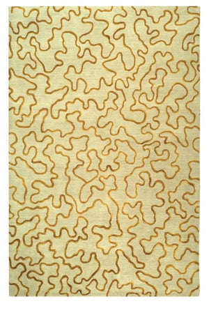 Nepalese Hand Knotted Silk And Wool Rug in  1ft x 1ft Square