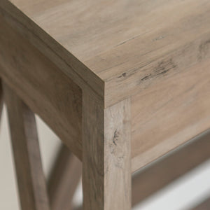 46" Rustic Farmhouse Wood Computer Desk Grey Wash