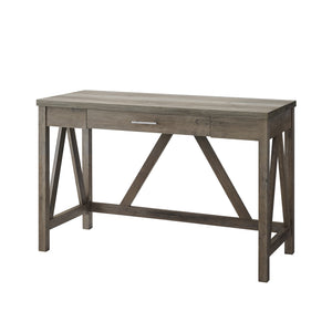 46" Rustic Farmhouse Wood Computer Desk Grey Wash