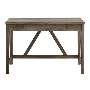 DW46AFGW - 46" Rustic Farmhouse Wood Computer Desk Barnwood
