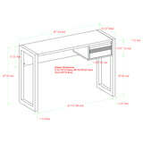 46" Fluted Drawer Writing Desk - English Oak/Solid White