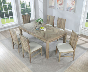 Vilo Home Dana Point Chevron Rectangular Dining Table VH5200 VH5200