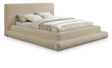 Dane Faux Shearling Teddy Fabric Contemporary Bed