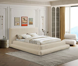 Dane Faux Shearling Teddy Fabric / Engineered Wood / Foam Contemporary Beige Teddy Fabric Full Bed (3 Boxes) - 81" W x 96" D x 42" H