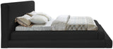 Dane Faux Shearling Teddy Fabric / Engineered Wood / Foam Contemporary Black Teddy Fabric Full Bed (3 Boxes) - 81" W x 96" D x 42" H
