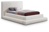 Dane Faux Shearling Teddy Fabric / Engineered Wood / Foam Contemporary Cream Teddy Fabric Twin Bed (3 Boxes) - 66" W x 96" D x 42" H