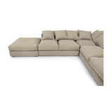 Union Home Demure Sectional Warm Gray 100% Linen