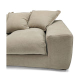 Union Home Demure Sectional Warm Gray 100% Linen