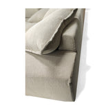 Union Home Demure Sectional Warm Gray 100% Linen