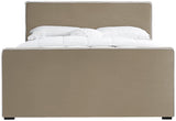 Dillard Velvet / Engineered Wood / Foam Contemporary Beige Velvet Full Bed - 57.5" W x 82.5" D x 39" H