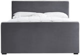 Dillard Velvet / Engineered Wood / Foam Contemporary Grey Velvet Full Bed - 57.5" W x 82.5" D x 39" H