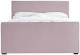 Dillard Velvet / Engineered Wood / Foam Contemporary Pink Velvet Full Bed - 57.5" W x 82.5" D x 39" H