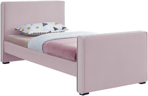 Dillard Velvet / Engineered Wood / Foam Contemporary Pink Velvet Twin Bed - 42" W x 82.5" D x 39" H
