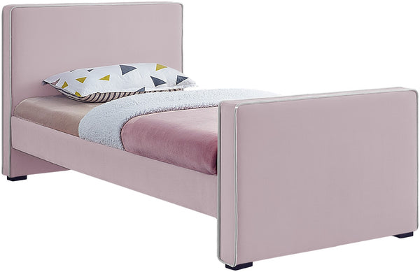 Dillard Velvet / Engineered Wood / Foam Contemporary Pink Velvet Twin Bed - 42" W x 82.5" D x 39" H