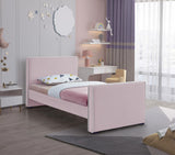 Dillard Velvet / Engineered Wood / Foam Contemporary Pink Velvet Twin Bed - 42" W x 82.5" D x 39" H