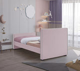 Dillard Velvet / Engineered Wood / Foam Contemporary Pink Velvet Twin Bed - 42" W x 82.5" D x 39" H