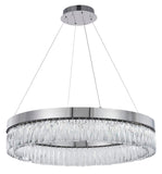 Bethel Chrome LED Chandelier in Stainless Steel & Crystal