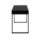 Drift Contemporary Desk in Black Steel and Black Wood by LumiSource