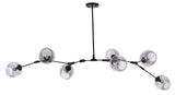 Bethel Black Chandelier in Metal & Glass