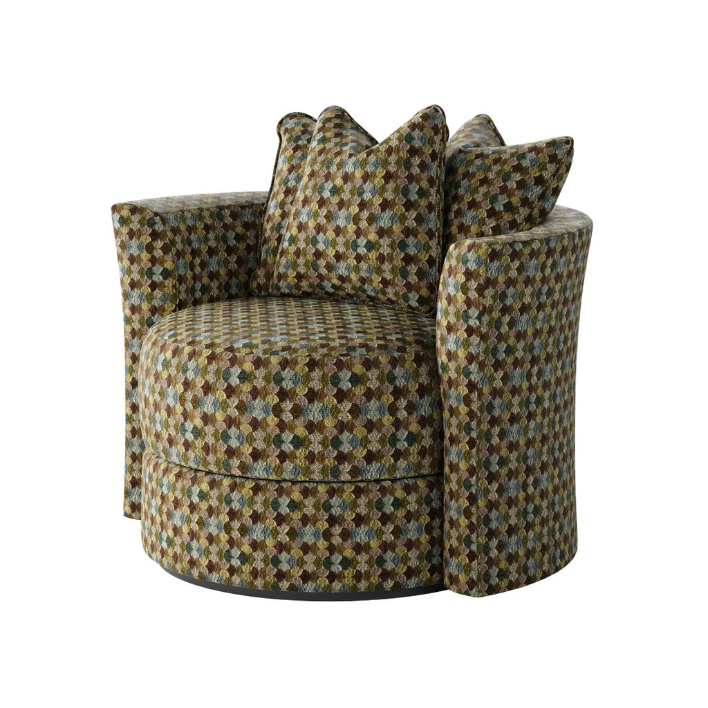 Southern Motion Wild Child  109 Transitional Scatter Pillow Back Swivel Chair 109 357-30