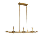 Bethel Matte Brass Chandelier in Iron