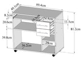 Marius Low Microwave Cart E8035A2191A80 White, Taupe