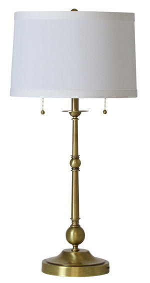 Essex 30" twin pull table lamp in antique brass