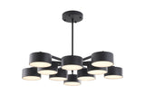 Bethel Black LED Chandelier in Metal & Acrylic