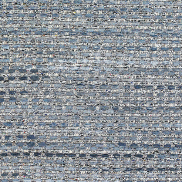 Chandra Rugs Easton 60% Cotton + 40% Foil Hand-Woven Contemporary Reversible Rug Blue 7'9 x 10'6
