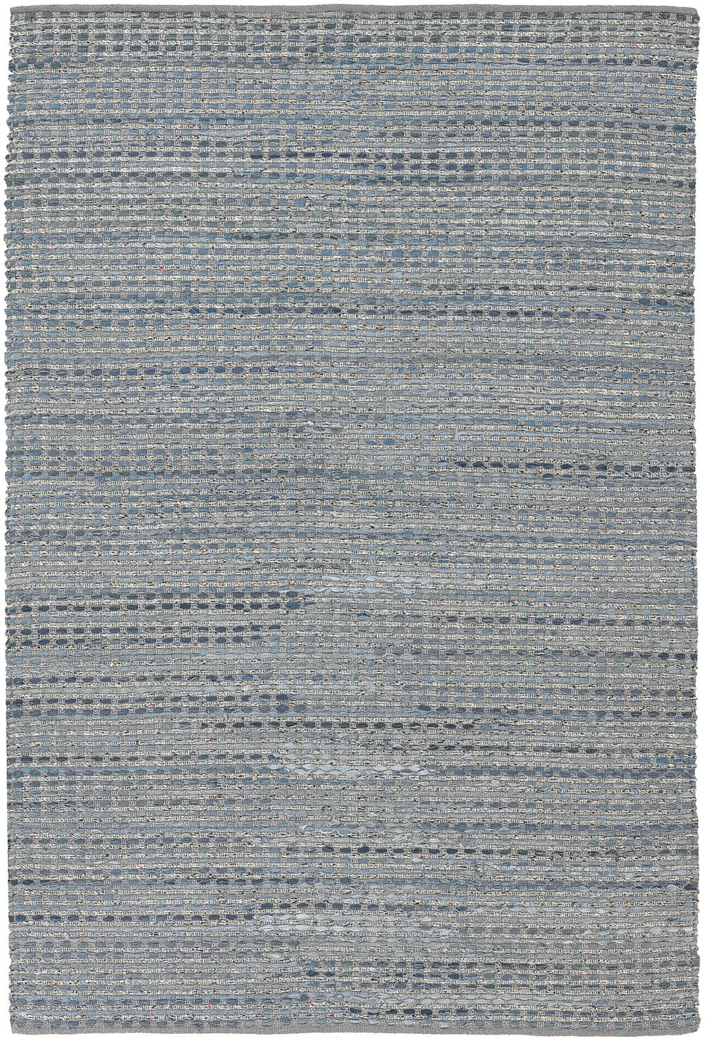Chandra Rugs Easton 60% Cotton + 40% Foil Hand-Woven Contemporary Reversible Rug Blue 7'9 x 10'6