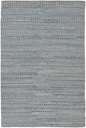 Chandra Rugs Easton 60% Cotton + 40% Foil Hand-Woven Contemporary Reversible Rug Blue 7'9 x 10'6