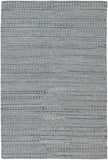 Chandra Rugs Easton 60% Cotton + 40% Foil Hand-Woven Contemporary Reversible Rug Blue 7'9 x 10'6